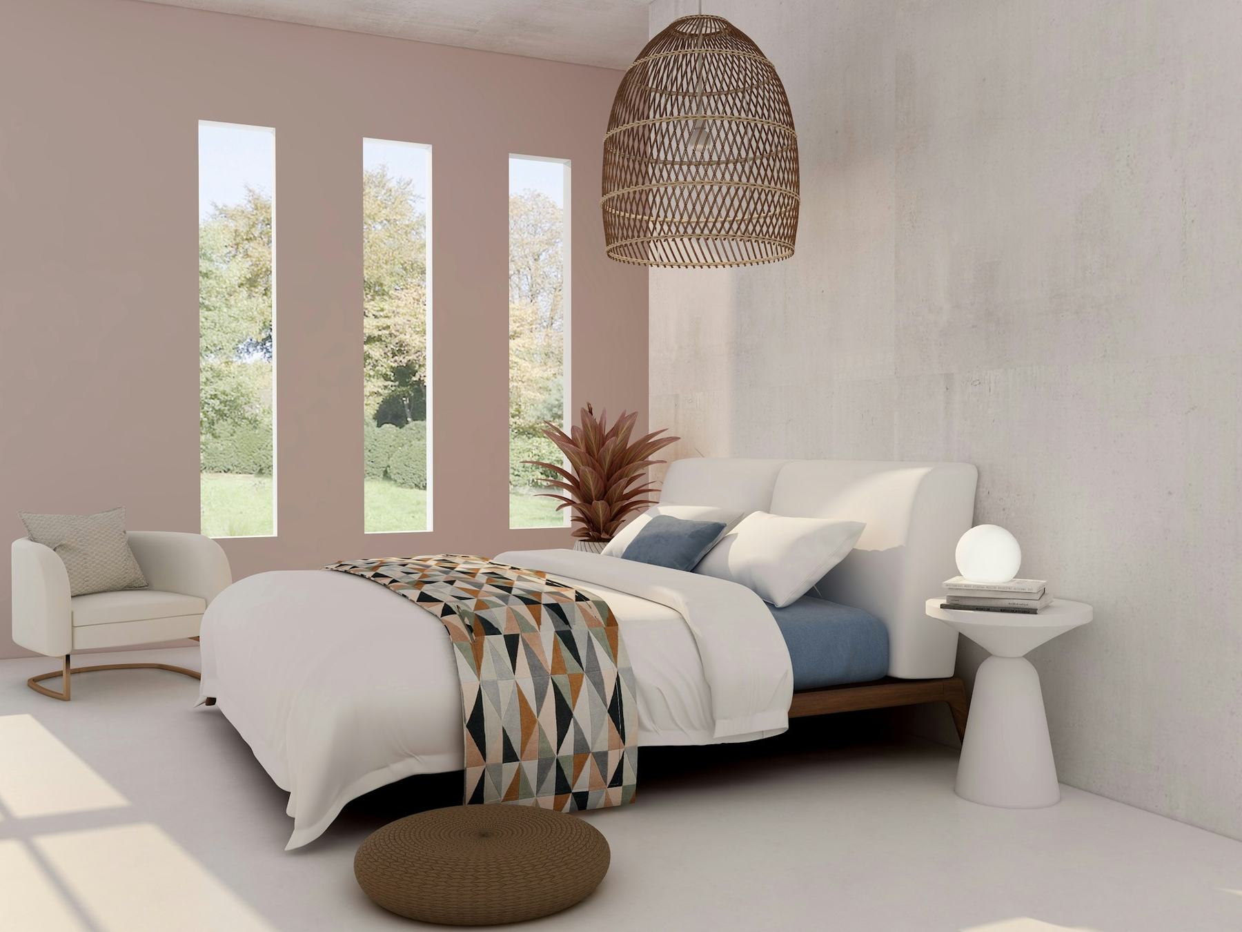 Dormitorio preparado para la venta
